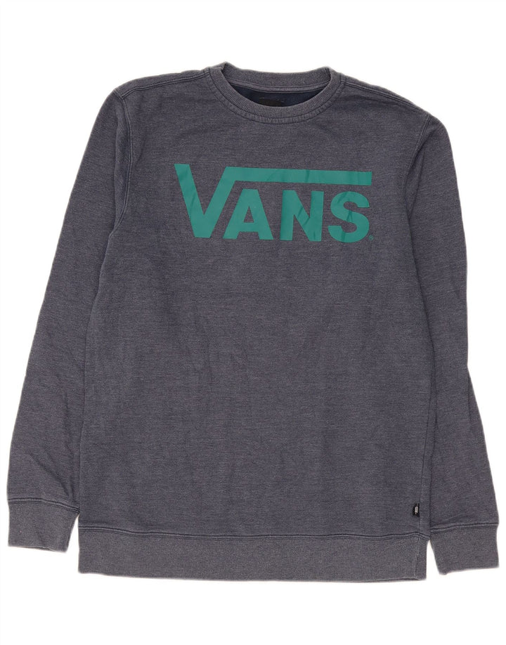 Felpa grafica da uomo di Vans, maglione medio, in cotone blu navy