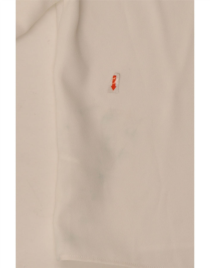 Zara Camicetta oversize a pipistrello da donna Top UK 10 Small Poliestere bianco