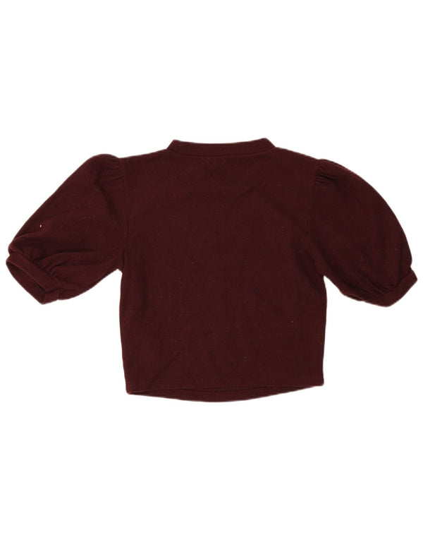 Top corto in camicetta corta da donna Zara UK 8 piccolo bordeaux
