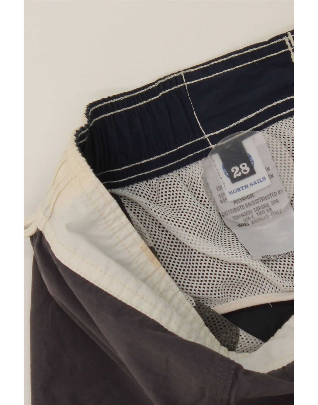 Pantaloncini da bagno da uomo North Sails Small in cotone color block blu navy