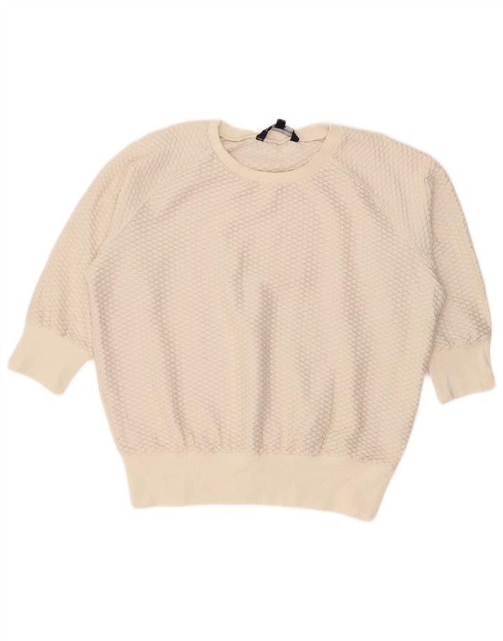 Maglione maglione con scollo a barca da donna French Connection UK 14 medio bianco sporco