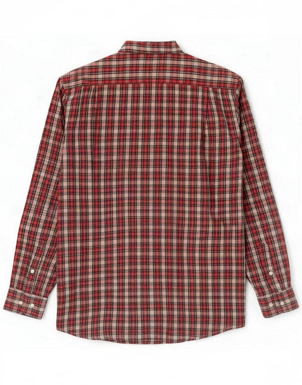 Rosengarten Camicia in flanella da uomo taglia 43/44 XL Cotone a quadri rossi