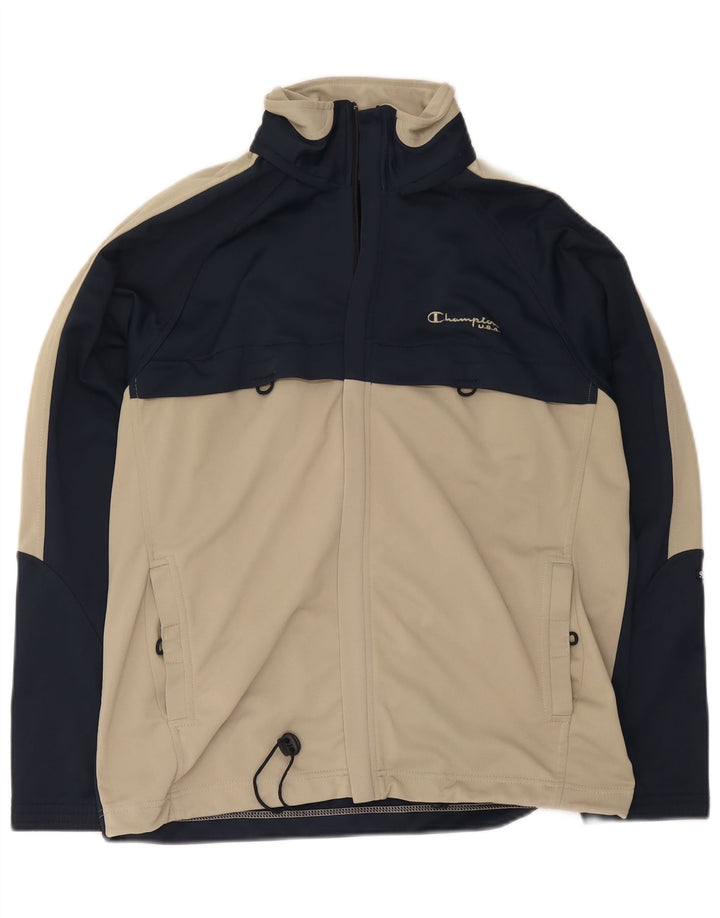 Giacca da tuta grafica da uomo Champion, color block medio blu navy