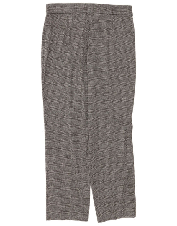 Pantaloni chino da donna Marks & Spencer UK 14 Large W34 L28 Pied de poule grigio