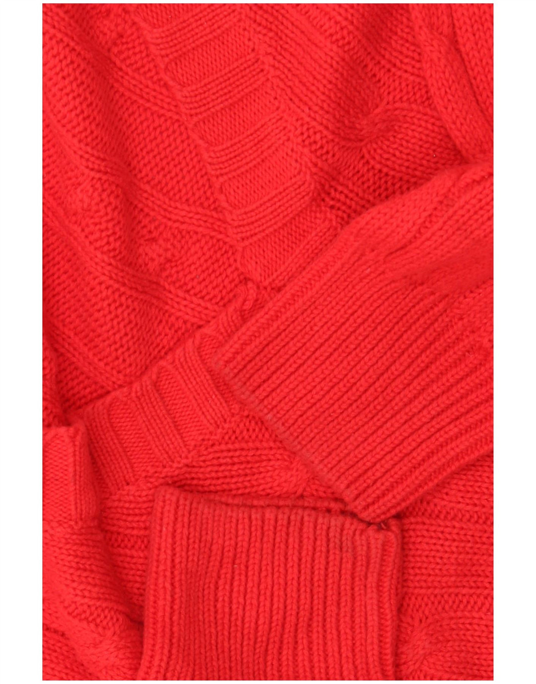 WHITE SAILS Maglione da uomo con scollo a V XL in cotone rosso