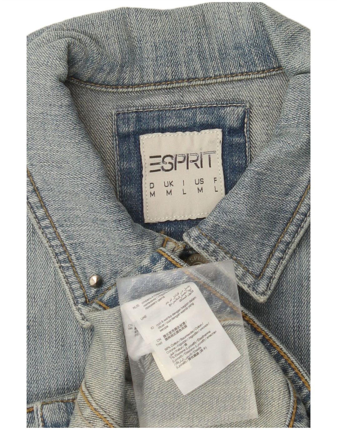 ESPRIT Gilet da donna in denim grafico Chicago Bulls da donna UK 12 cotone blu medio