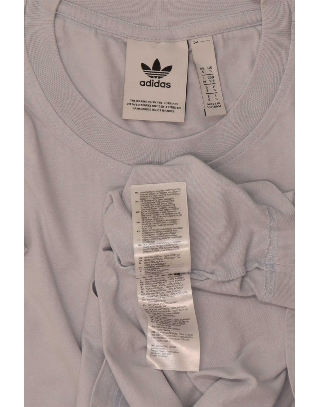 T-shirt Adidas da uomo Top Small in cotone blu