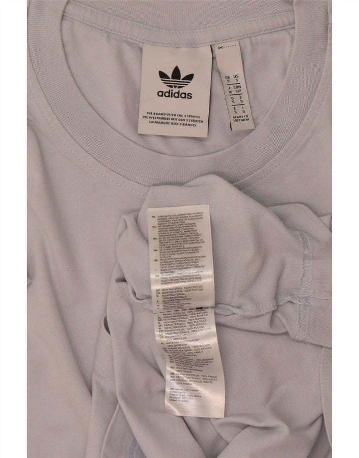 T-shirt Adidas da uomo Top Small in cotone blu