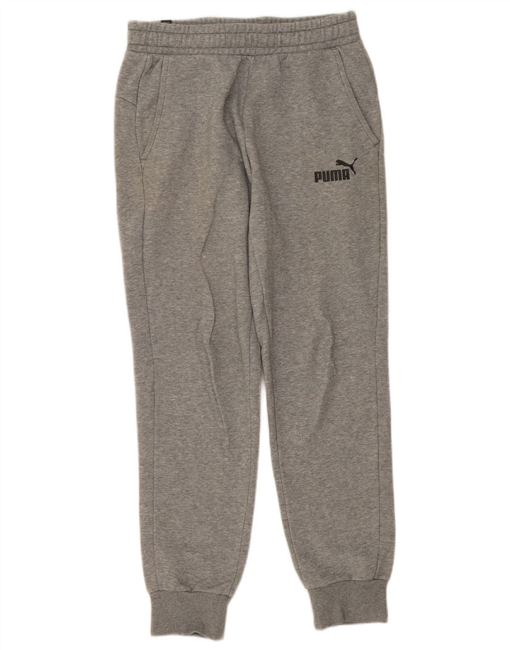 PUMA Mens Tracksuit Trousers Joggers Small  Grey Cotton