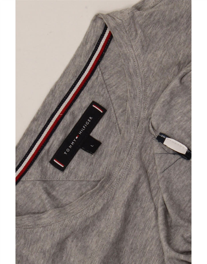 T-shirt da uomo Tommy Hilfiger Top grande grigio chiazzato