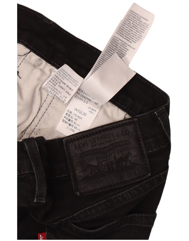 Jeans slim da uomo LEVI'S W32 L30 cotone nero