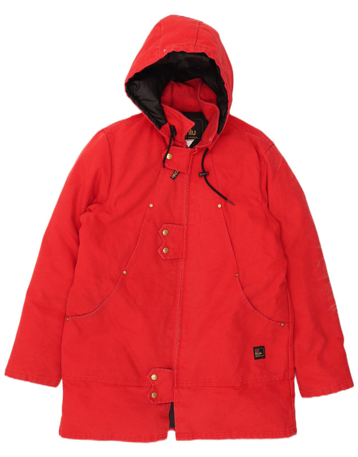 Cappotto imbottito con cappuccio da uomo Richlu UK 40 grande cotone rosso