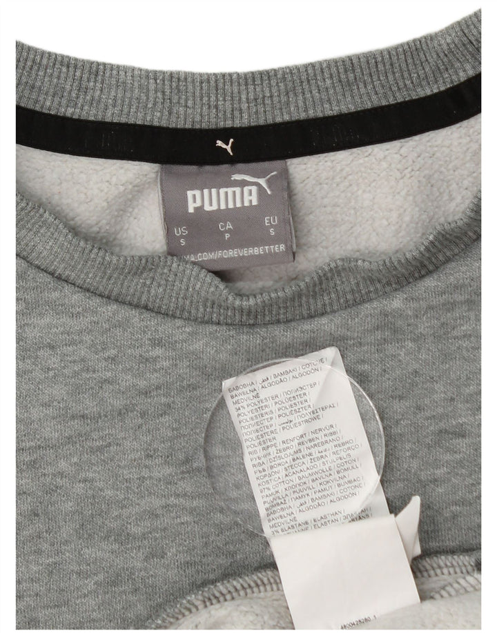 Felpa da uomo Puma Maglione piccolo grigio cotone screziato