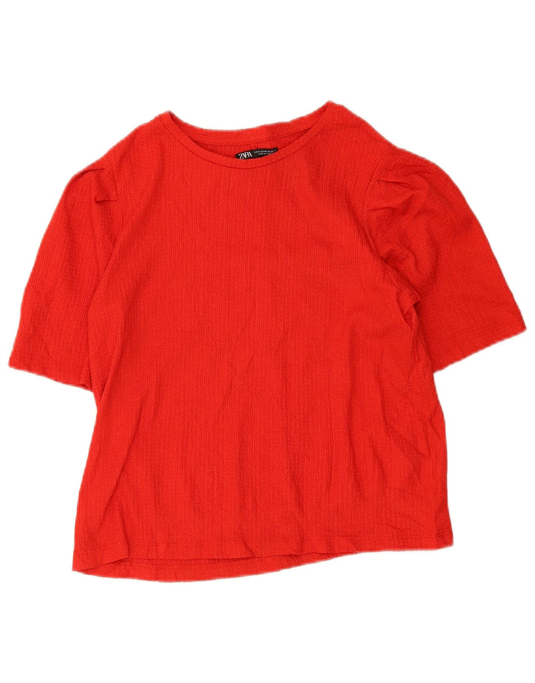 Top in camicetta da donna Zara UK 12 rosso medio