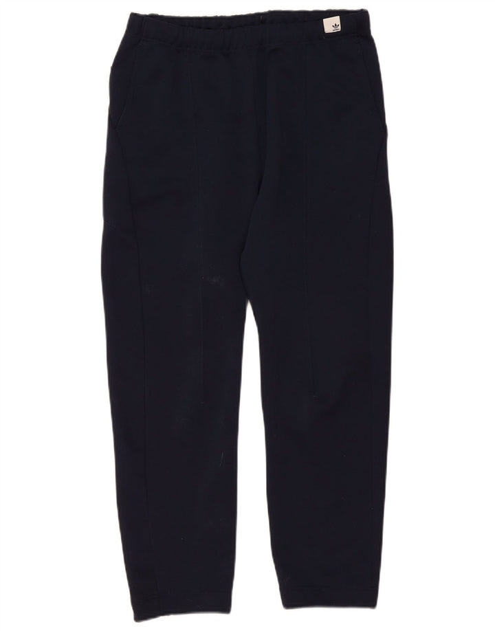 Pantaloni da tuta da uomo Adidas Small in poliestere blu navy