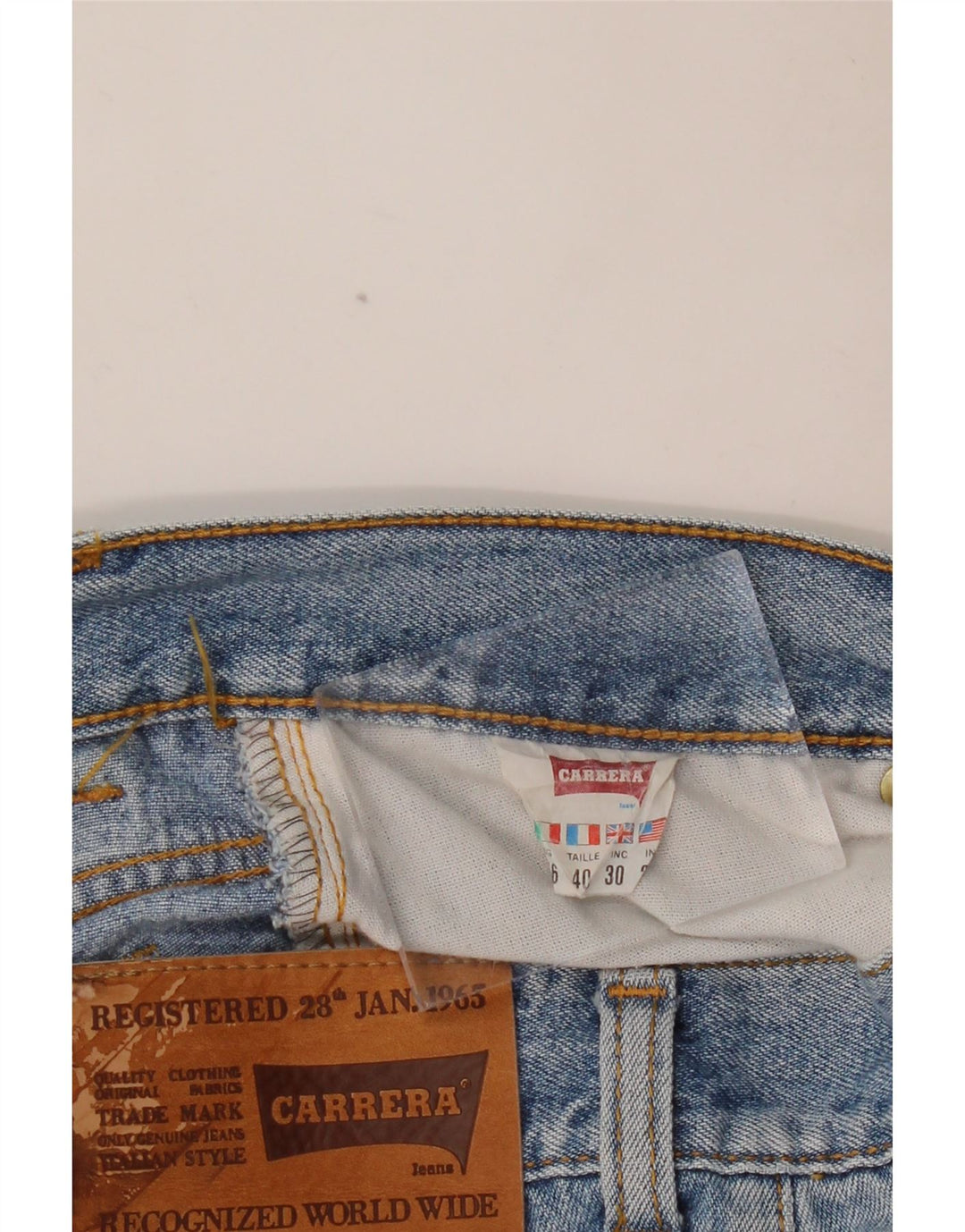 Jeans dritti da uomo CARRERA W30 L27 cotone blu
