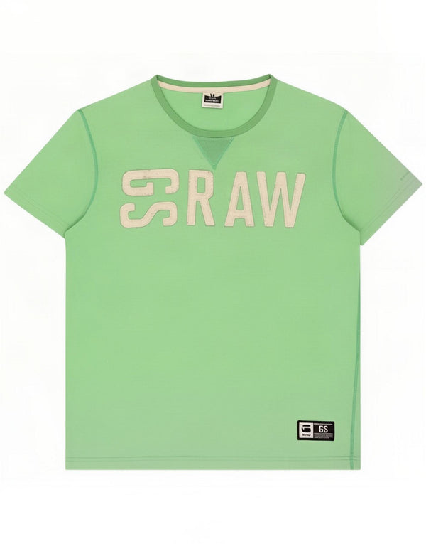 T-shirt grafica da uomo G-Star Top XL in cotone verde
