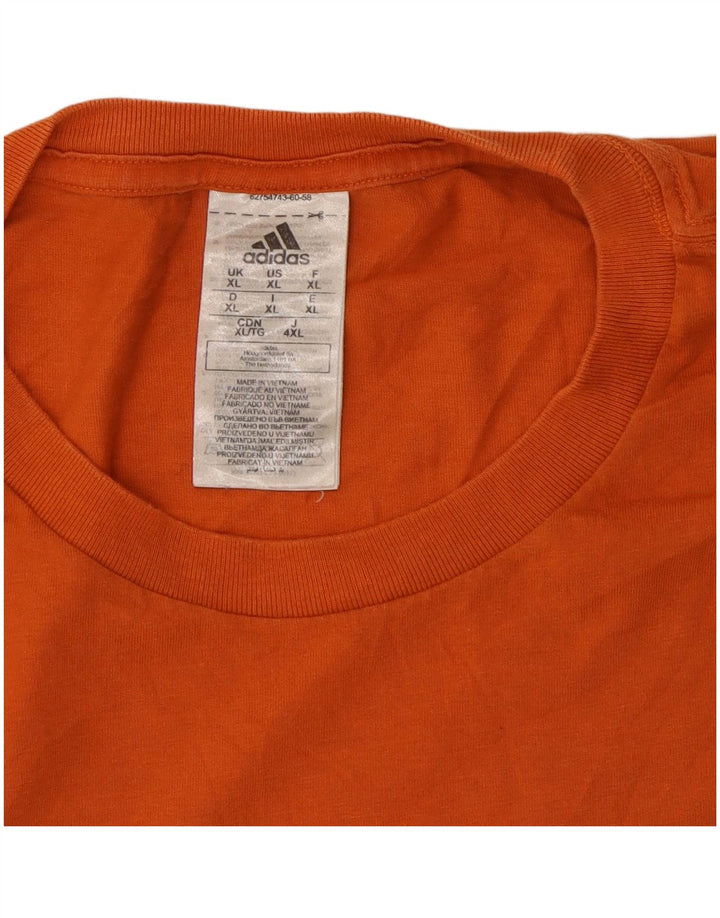 T-shirt da uomo Adidas Top XL in cotone arancione