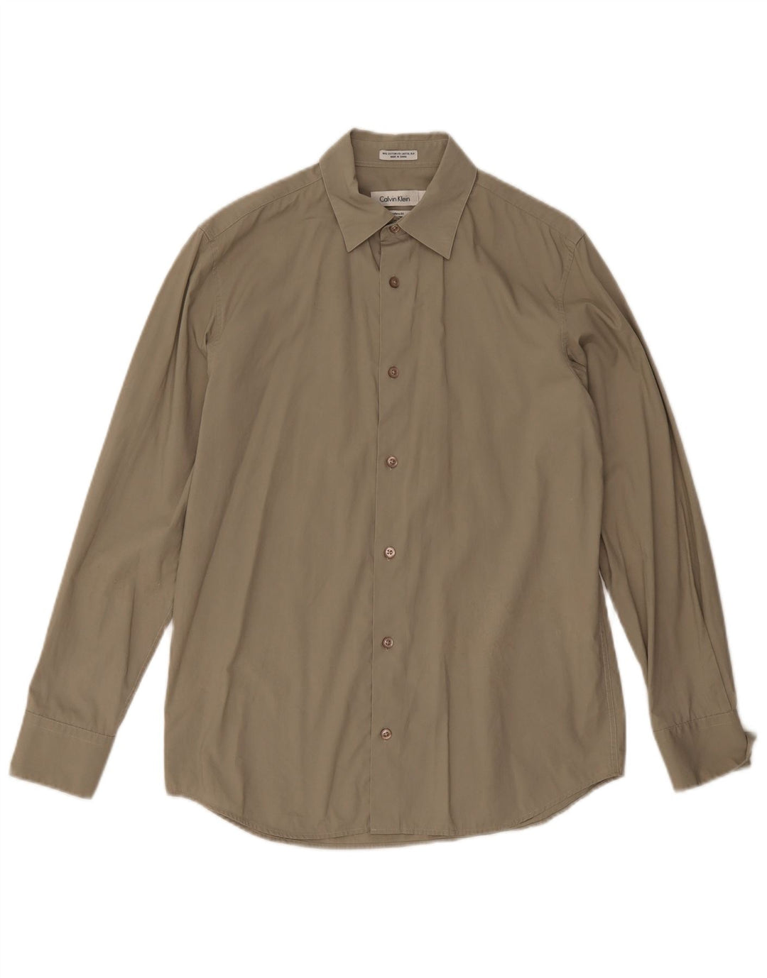 Camicia Calvin Klein da uomo Modern Fit piccola in cotone kaki