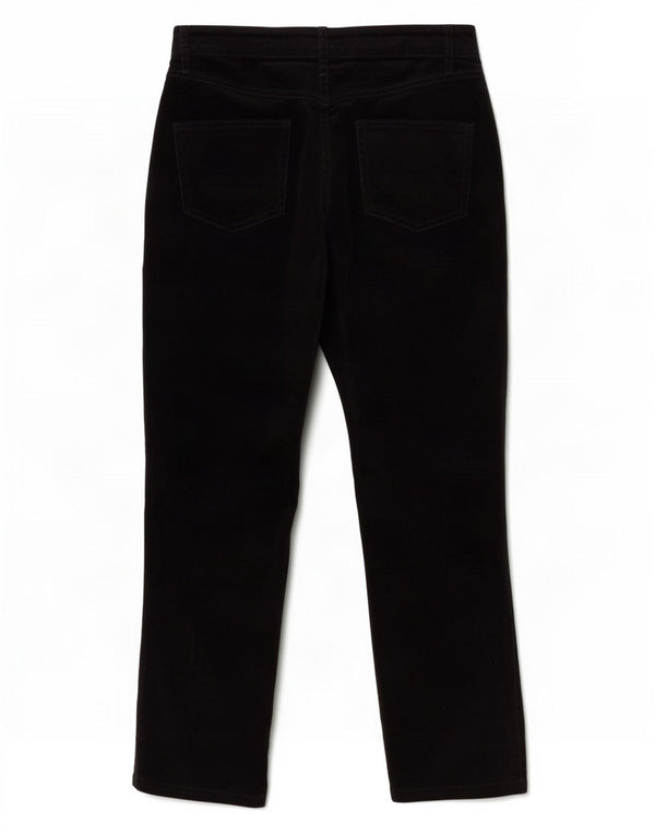 Pantaloni in velluto a coste da donna Marks & Spencer UK 12 medi W30 L25 neri