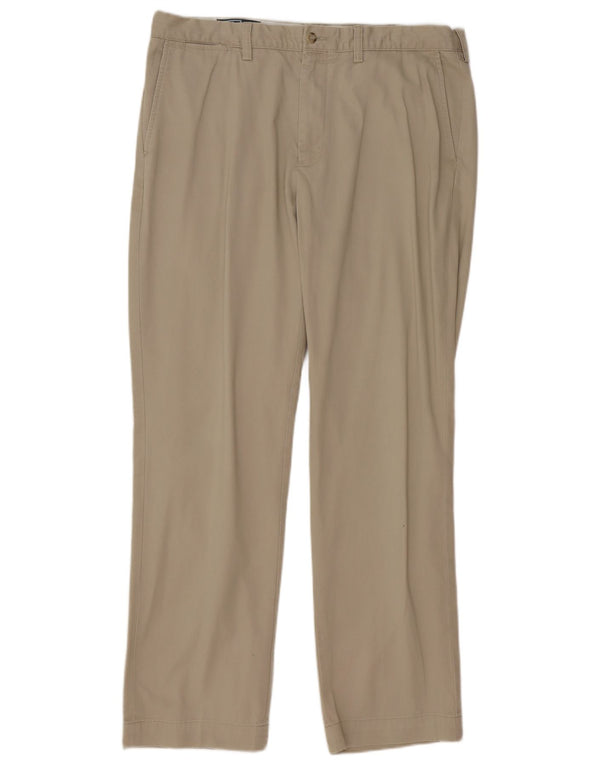 Pantaloni chino dritti da uomo Polo Ralph Lauren W36 L32 in cotone beige