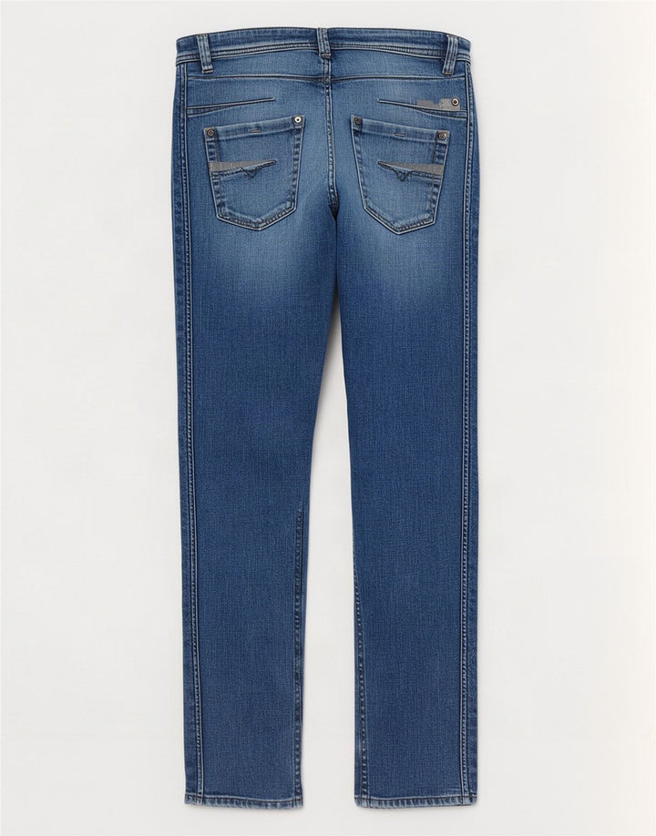 Jeans dritti slim da uomo Diesel Darron W30 L32 cotone blu