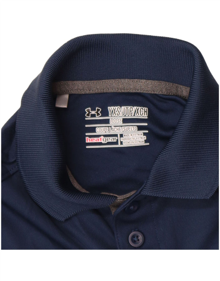 Polo UNDER ARMOUR Heat Gear da bambino 6-7 anni XS Blu navy