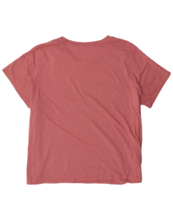 T-shirt grafica da donna Levi's Top UK 22 3XL cotone rosa