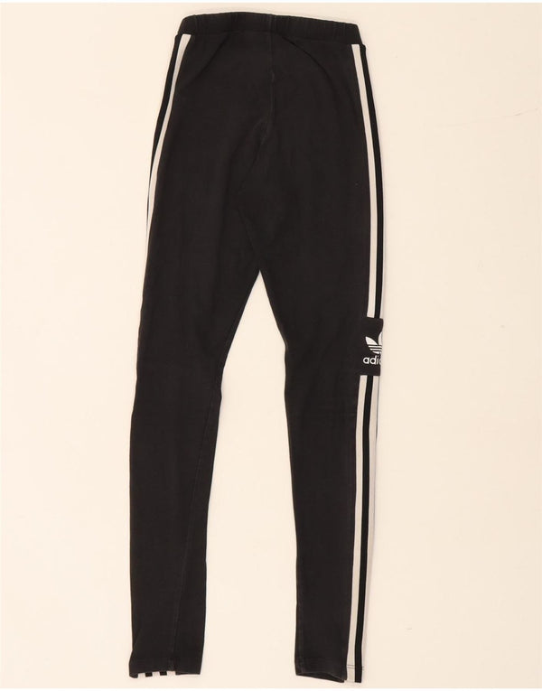 Leggings grafici da donna Adidas UK 4 XS cotone nero