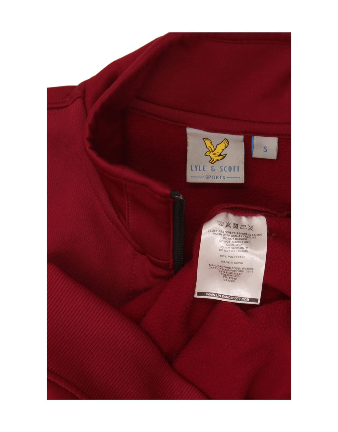 Giacca da ginnastica da uomo Lyle & Scott piccola in poliestere marrone