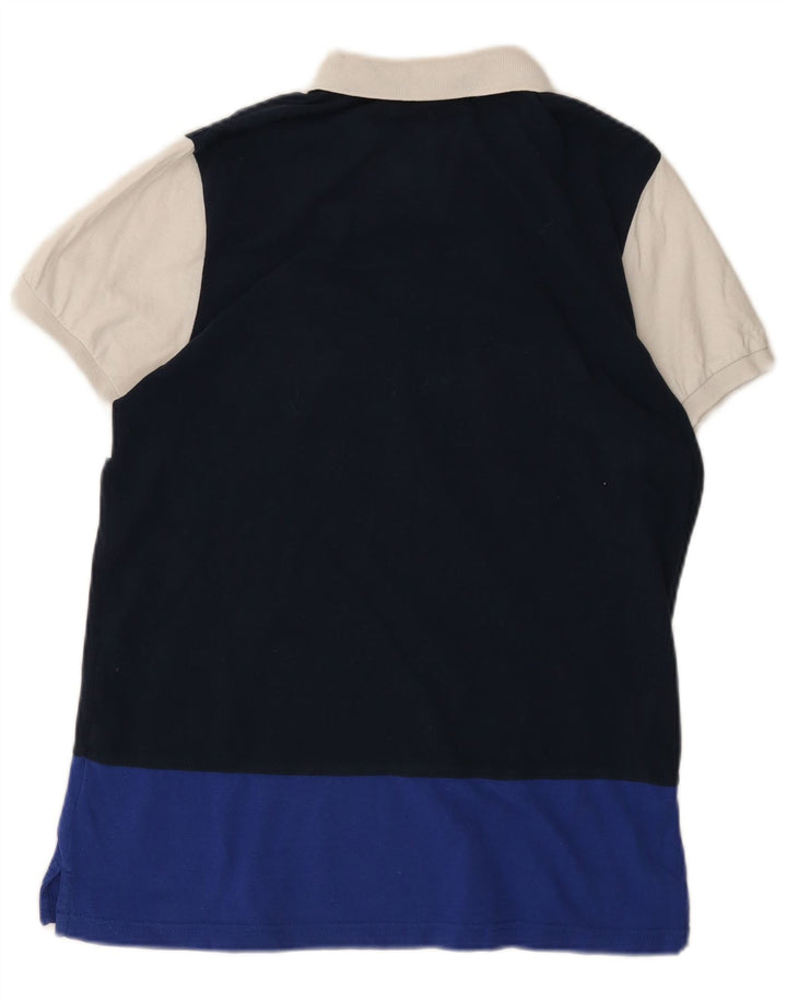 ELLESSE Polo grafica da uomo in cotone color block medio multicolore