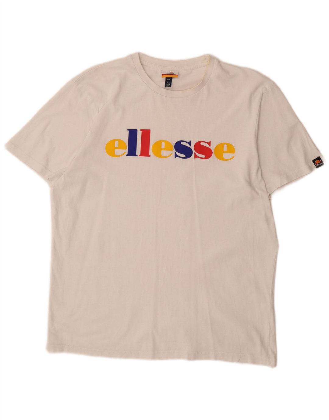 ELLESSE T-shirt grafica da uomo grande bianca