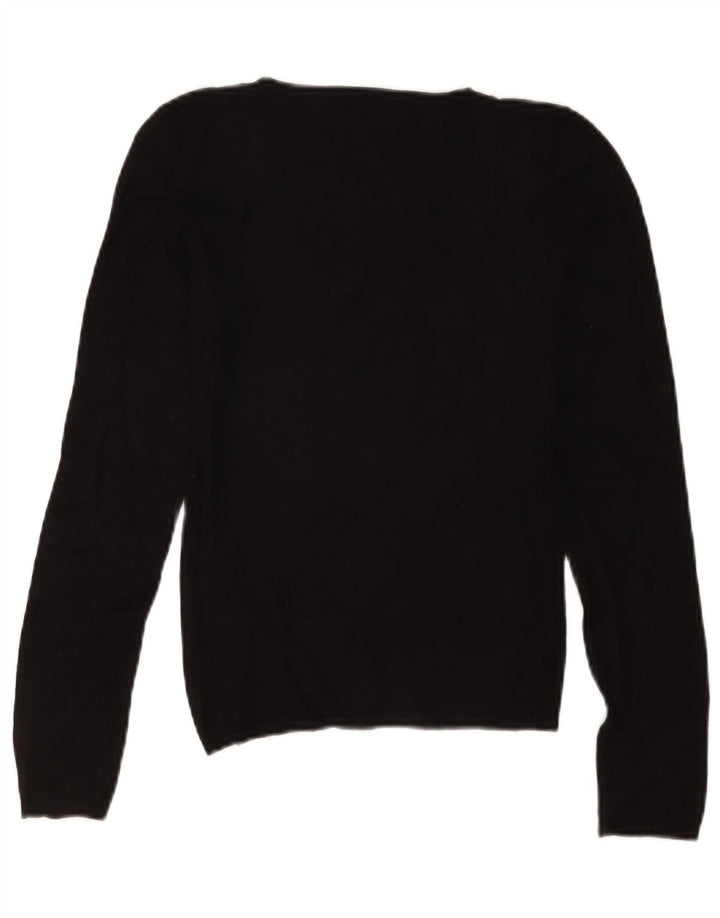 Maglione Zara da donna con scollo a V UK 8 piccolo rayon nero
