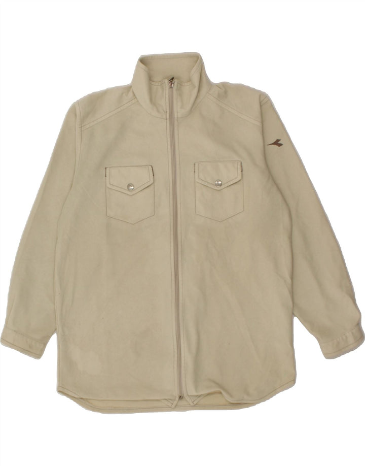 DIADORA Mens Tracksuit Top Jacket Small Beige Polyester Vintage Diadora and Second-Hand Diadora from Messina Hembry 