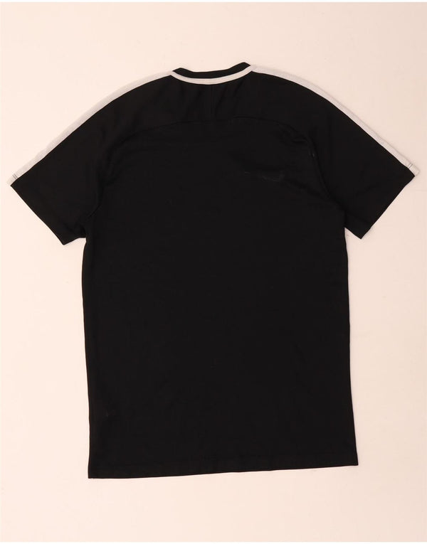 T-shirt Nike da uomo Dri Fit, top in poliestere color block medio nero