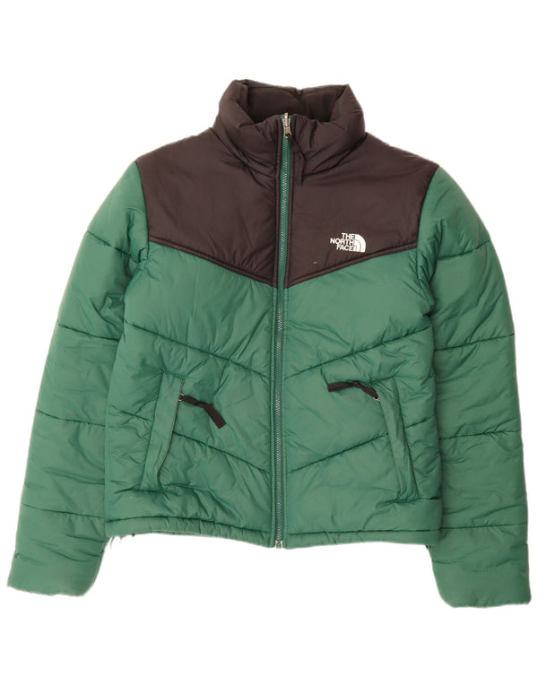 THE NORTH FACE Giacca imbottita da uomo UK 36 Small Verde Colorblock Nylon