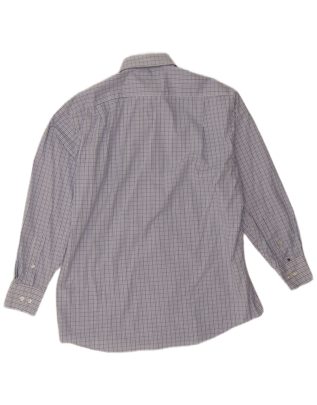 Camicia da uomo vestibilità regolare Tommy Hilfiger taglia 15 1/2 cotone a quadri blu medio
