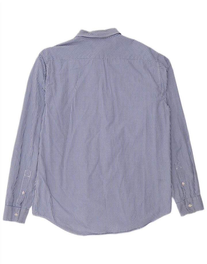 Camicia Timberland da uomo slim fit grande in cotone a quadretti blu