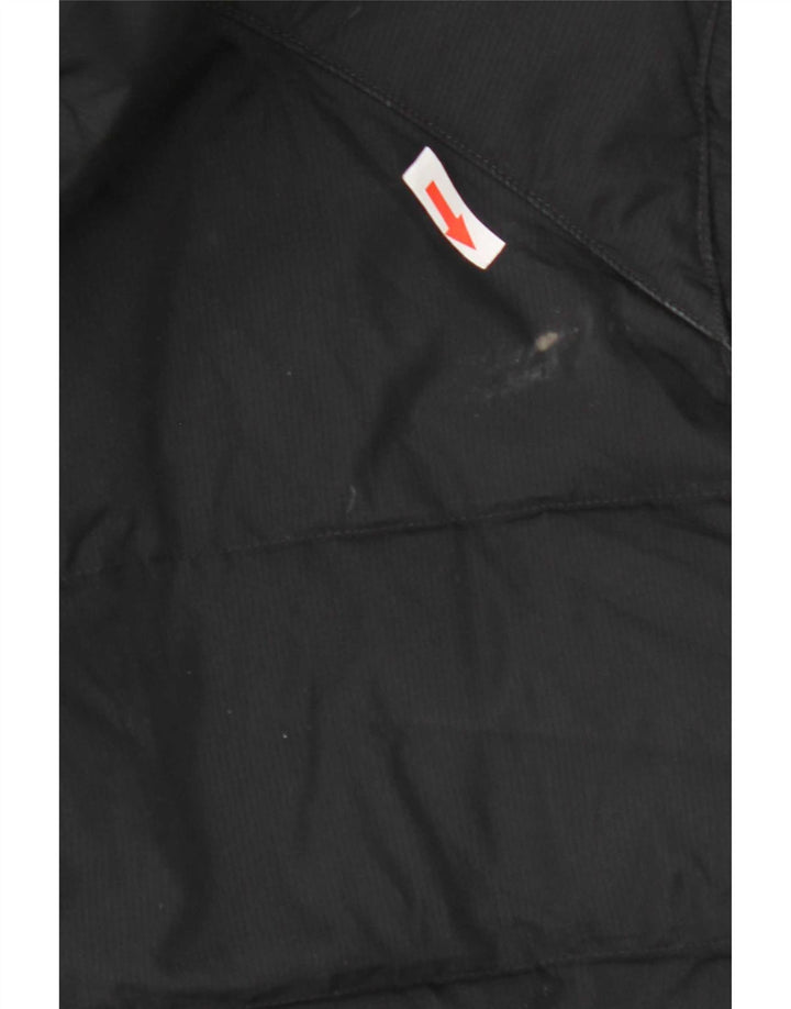 Cappotto imbottito con cappuccio Nike da uomo UK 40 grande poliestere nero