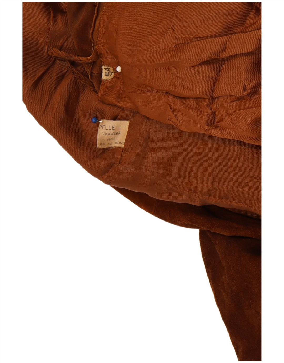 Giacca vintage in pelle scamosciata da uomo IT 54 2XL in pelle marrone
