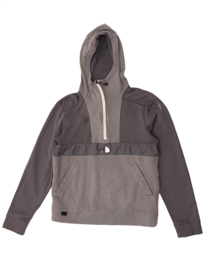 Maglione con cappuccio e zip da uomo The North Face in poliestere grigio medio
