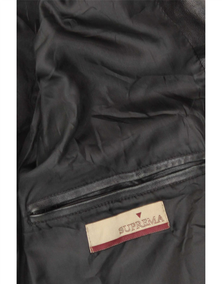 Giacca in pelle da uomo Suprema UK 38 media nera