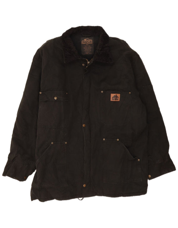 Giacca a vento da uomo Old Mill UK 44 2XL Cotone nero