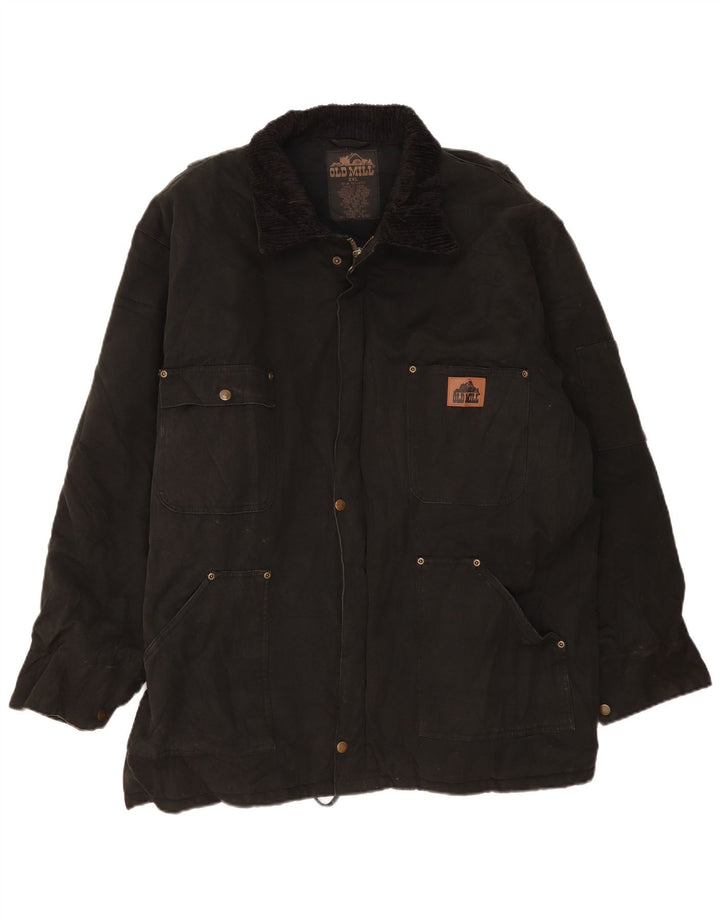 Giacca a vento da uomo Old Mill UK 44 2XL Cotone nero