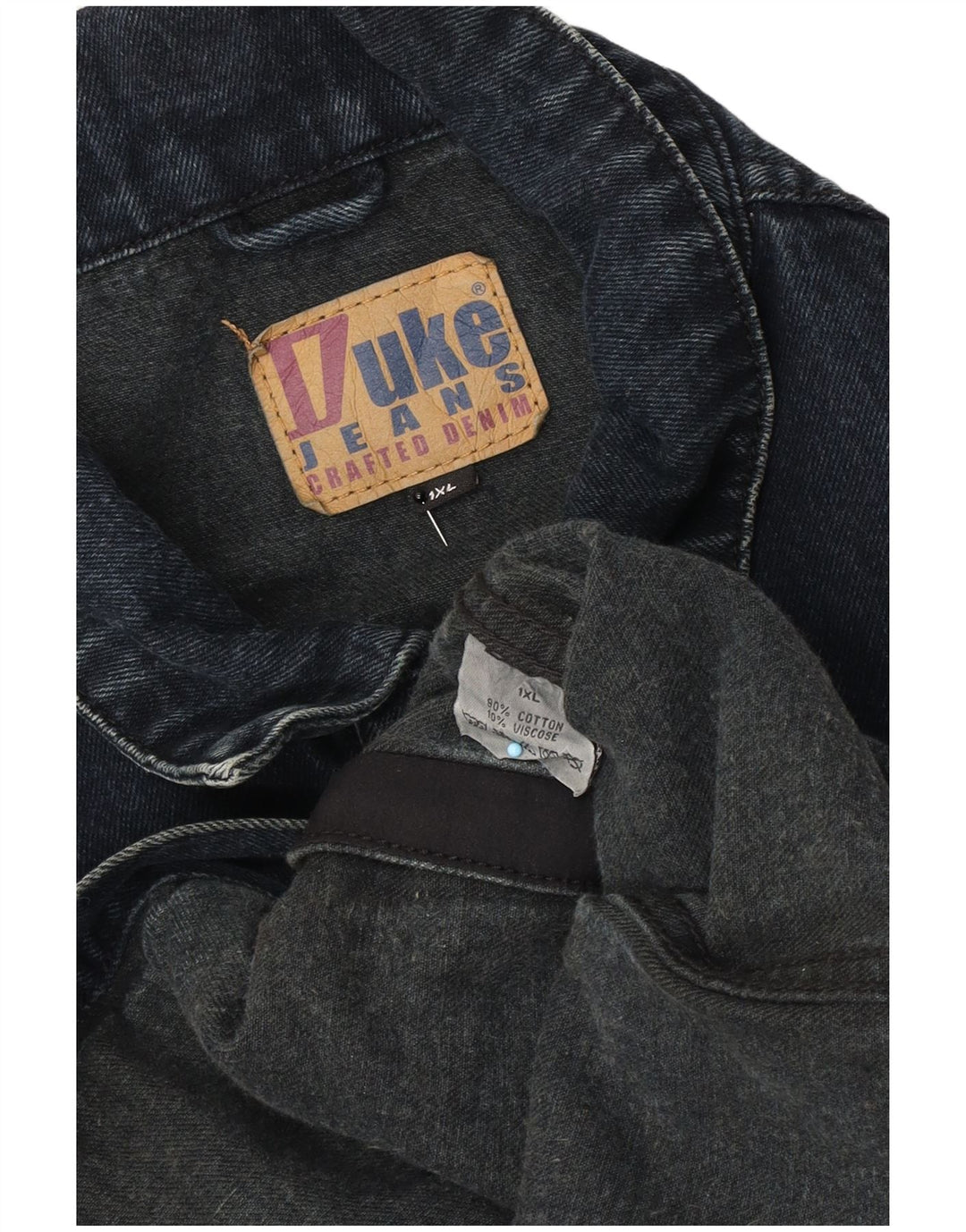 Giacca in denim da uomo Duke UK 42 XL Cotone blu navy classico