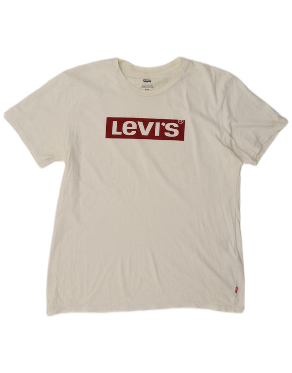 T-shirt grafica da uomo Levi's Top in cotone bianco medio