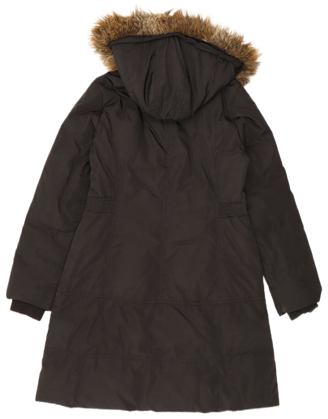 Cappotto imbottito con cappuccio da donna Monsoon UK 14 poliestere nero medio