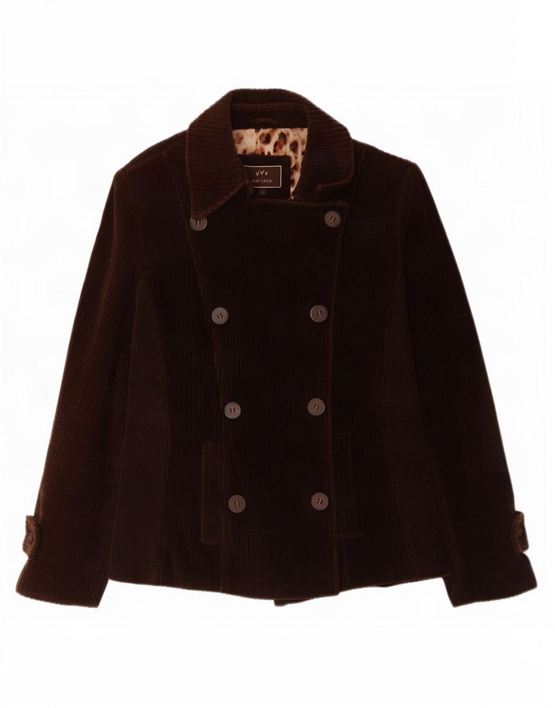 Cappotto da marinaio in velluto a coste Marks & Spencer da donna Per Una UK 12 Cotone marrone medio