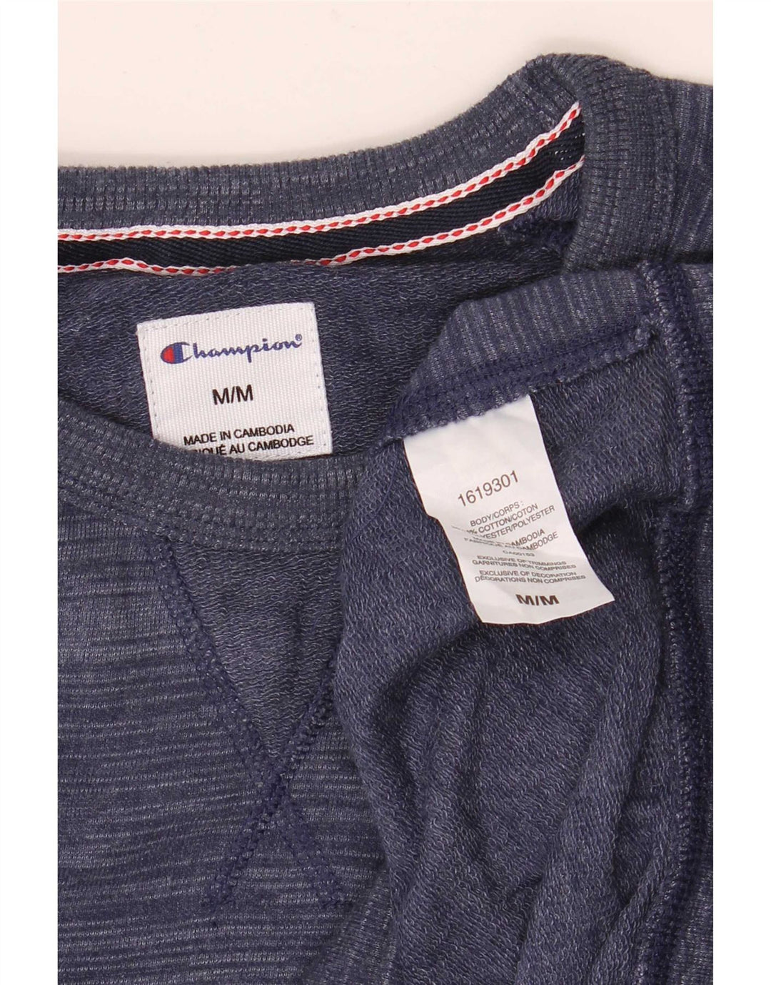 Felpa da uomo Champion Felpa media in cotone a righe blu navy