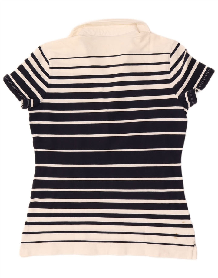 Polo da donna Tommy Hilfiger UK 14 medio blu navy a righe